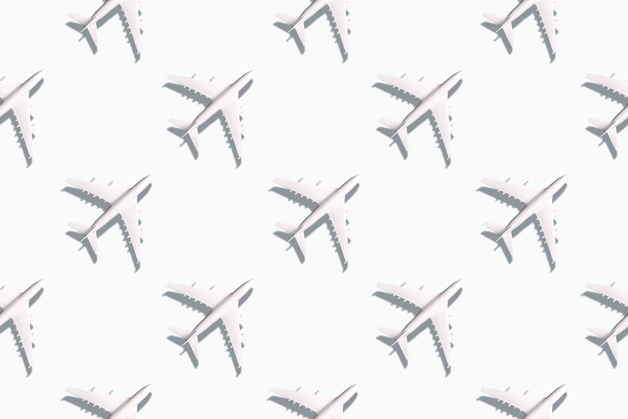 Airplanes on White Background